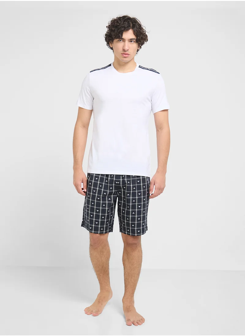 EMPORIO ARMANI Bermuda Logo Band Shorts