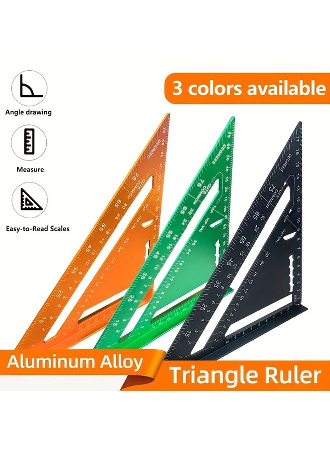 7 Inch Black Aluminum Alloy Woodworking Square Digital Display 0.1mm Precision Ruler - Image 2