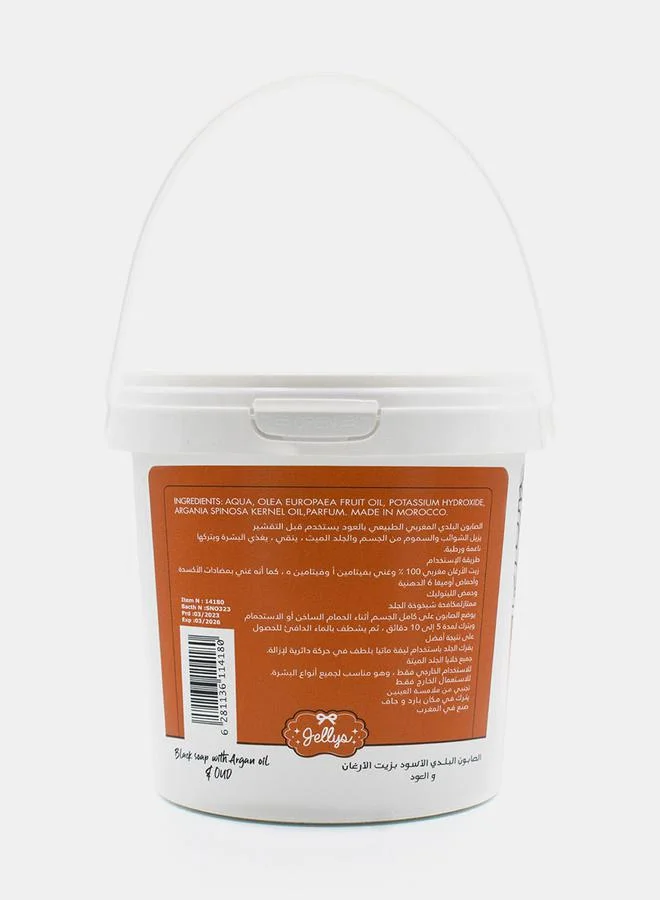 Jellys Black Soap with Argan Oil & Oud, 500g