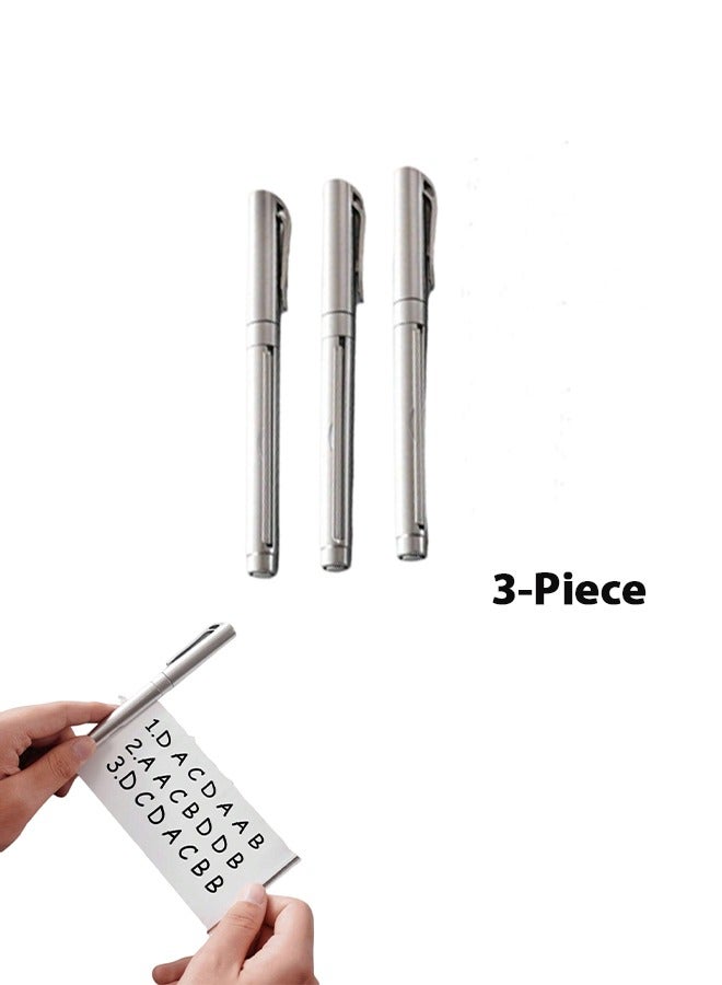 3pcs Self-contained Paper Tape Pen, Funny Creative Strange Pen for Exam Memo - Image 1