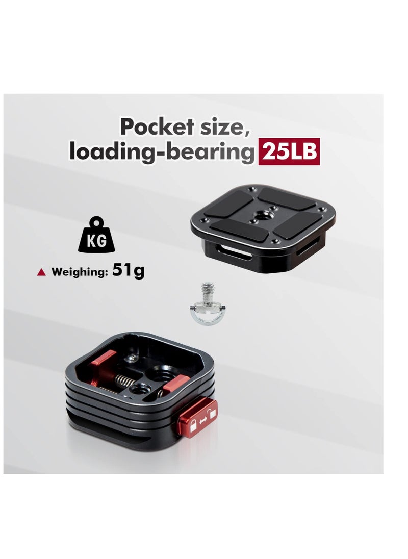 SYOSI - Quick Release Plate, Quick Release System QR Plate with Arca Swiss Slot Universal 1/4" to 3/8" Screw, Perfect for Tripod/Monopod/Camcorders - Image 1