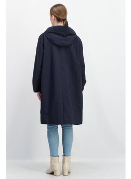 Women Drawstring Hooded Plain Jacket, Navy - pzsku/Z0E2BE500E1AD4E053AC0Z/45/_/1726109133/862e9b7c-2c5b-4d54-af38-abd51f6d6c31