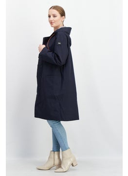 Women Drawstring Hooded Plain Jacket, Navy - pzsku/Z0E2BE500E1AD4E053AC0Z/45/_/1726109224/24ee496c-12c5-4c0e-8f32-37c9cc251c42