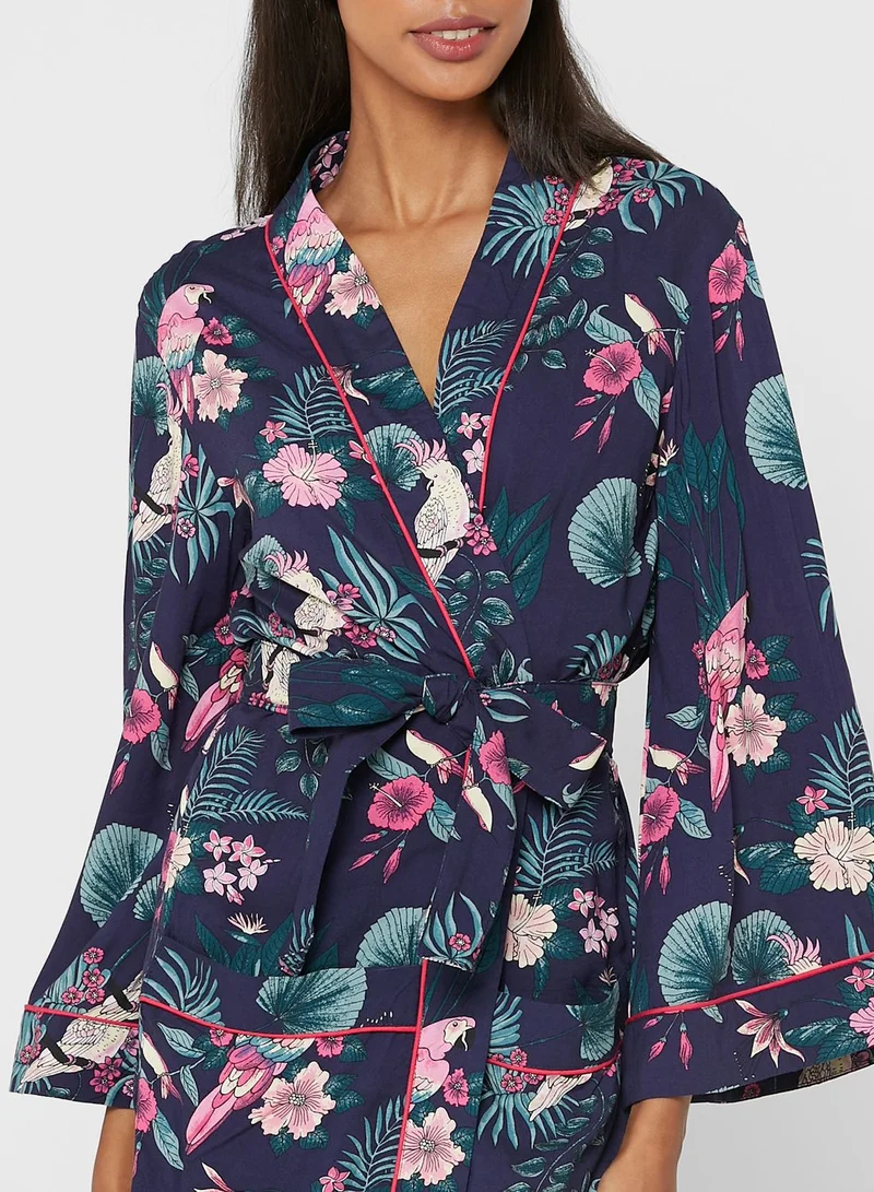 ELLA Printed Night Robe Set