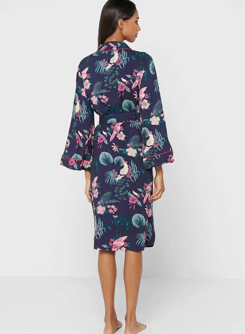 ELLA Printed Night Robe Set