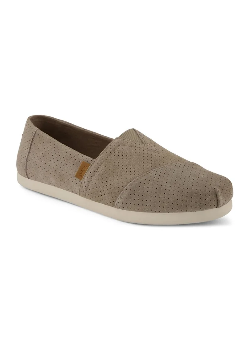 تومس Toms Mens 10022685 Perforated Shoes, Light Brown