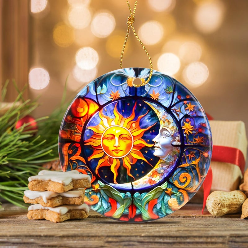 Jocidea شمس وقمر ديكور Jocidea Sun and Moon Christmas الحلي الحلي Bumblebee لحلي الشجرة عيد الميلاد الشمس والقمر عيد الميلاد ديكور شمس وقمر هدايا العطلة التذكار هدايا الهدايا - Image 5