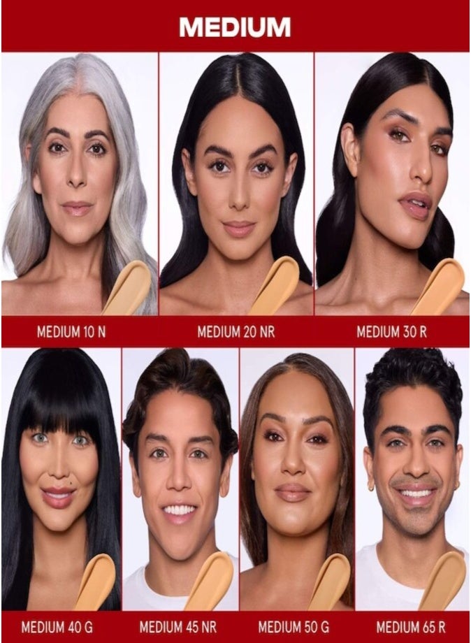 وان سايز كريم أساس سائل مقاوم للماء من تيرن أب ذا بيس، لون متوسط، 50 غرام - 30 مل - تغطية كاملة، لمسة نهائية مطفية - Image 5