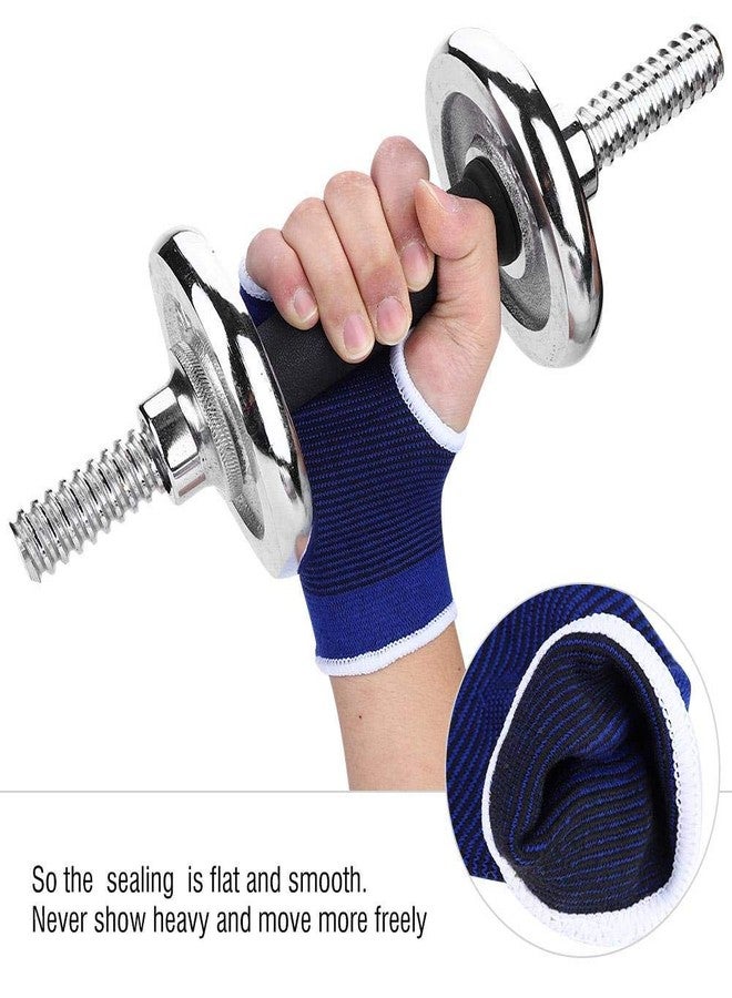 Tbest Wrist Support Gym Brace,1 Pair Compreession Wrist Support Gloves Wrist Pain & Arthritis Palm Protectorfor Carpal Tunnel,Injuries,Hand Tendonitis,Rheumatism fits All Men& Women(Blue) - Image 4