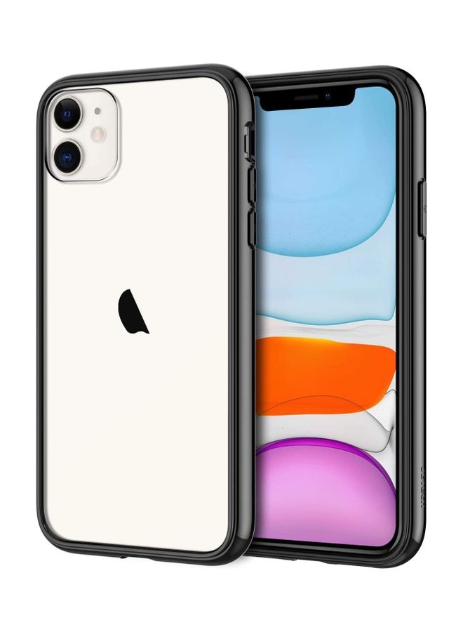 ICS Shock-Absorption Bumper Cover For Apple iPhone 11 6.1-Inch Clear/Black - Image 1