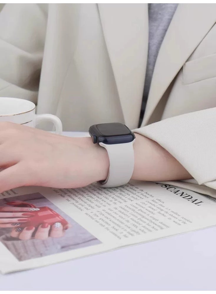3 قطع حزام ساعة آبل 45 مم 44 مم 42 مم سيليكون بديل لسلسلة iWatch 9/8/7/SE/6/5/4/3/2/1 - Image 5