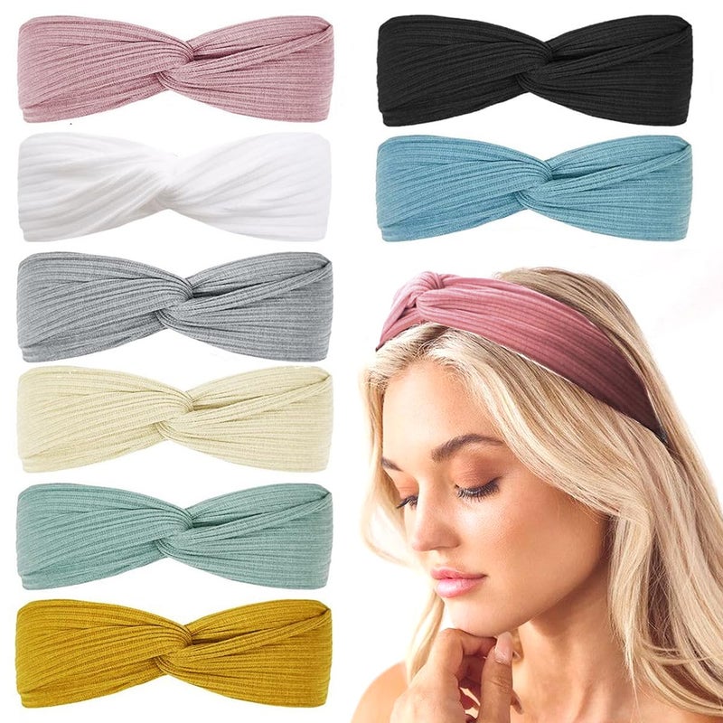 May Create MAYCREATE® Headband for Women, Elastic Hair Bands for Women, Fashion Head Bands for Women Hair Bands, Adjustable Wide Sweat Sports Headbands for Daily, Makeup, Yoga, Fitness - Image 1