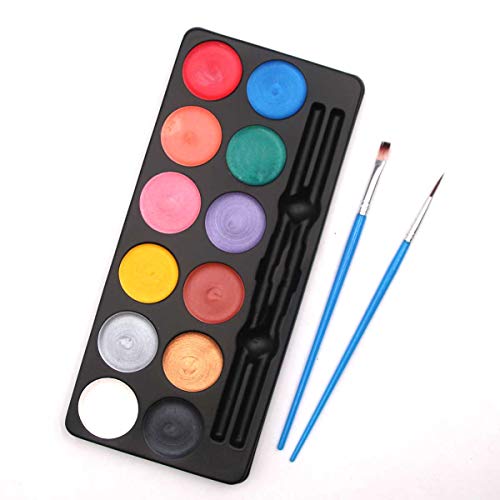 Maydear Face Painting Kit for Kids, 12 Colors Safe and Non-Toxic Large Water Based Face Body Paint - Pearl - Image 5