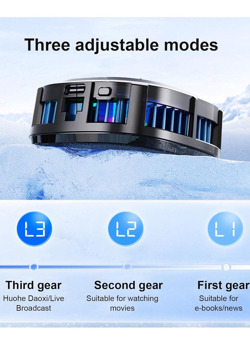Loquat Magnetic Cell Phone Cooler, RGB Phone Cooling Fan Portable Lightweight Mobile Phone Cooling Fan, Phone Radiator for Mobile Gaming  - Image 3