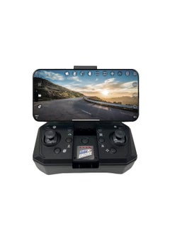 porodo Aerovision Camera Drone with Dual Camera & Electric Regulation / Auto Obstacle Avoidance / Brushless Motor / 15 Min Flight Time / 80M Height Range - Black  - Image 4