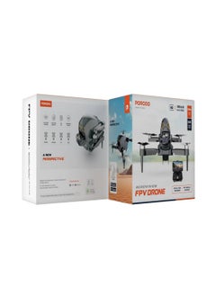 porodo Aerovision Camera Drone with Dual Camera & Electric Regulation / Auto Obstacle Avoidance / Brushless Motor / 15 Min Flight Time / 80M Height Range - Black  - Image 5
