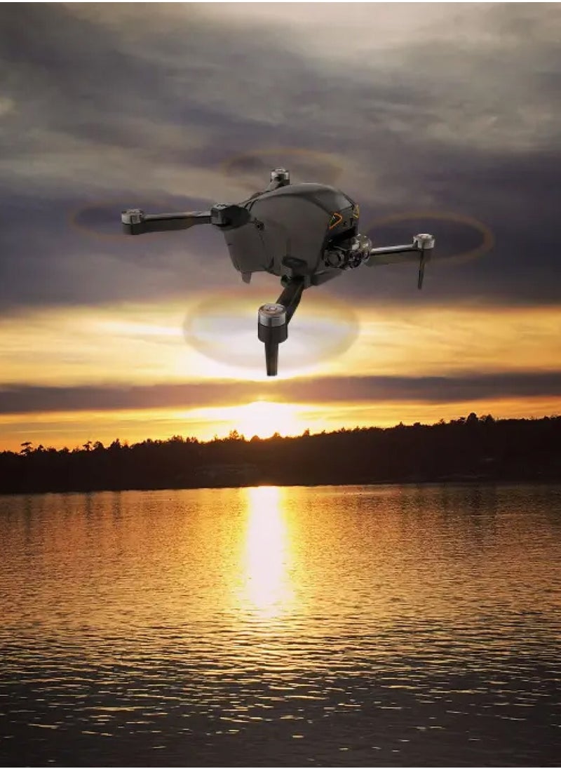porodo - Aerovision Camera Drone with Dual Camera & Electric Regulation / Auto Obstacle Avoidance / Brushless Motor / 15 Min Flight Time / 80M Height Range - Black - Image 1