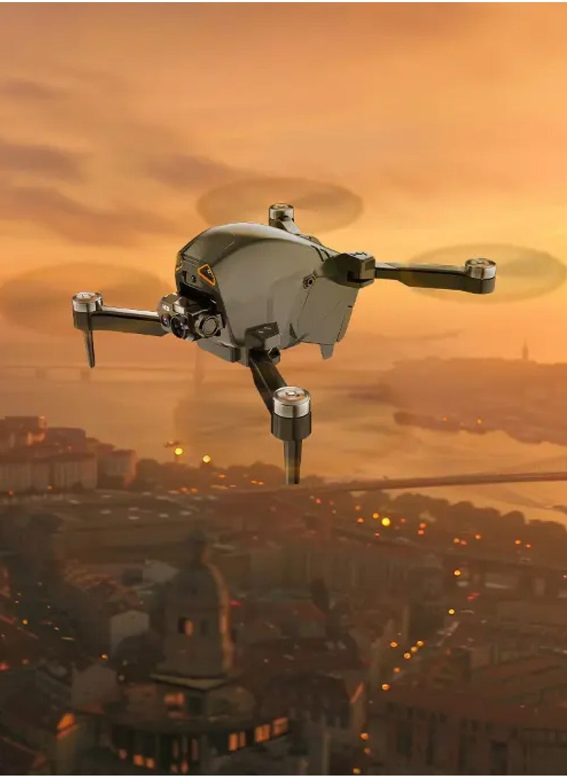 porodo - Aerovision Camera Drone with Dual Camera & Electric Regulation / Auto Obstacle Avoidance / Brushless Motor / 15 Min Flight Time / 80M Height Range - Black - Image 1