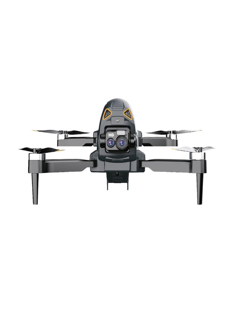 porodo - Aerovision Camera Drone with Dual Camera & Electric Regulation / Auto Obstacle Avoidance / Brushless Motor / 15 Min Flight Time / 80M Height Range - Black - Image 1