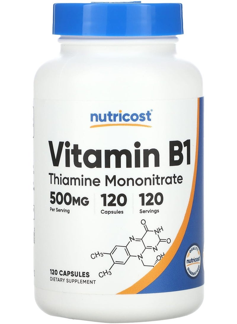 Nutricost Vitamin B1 , 500 mg, 120 Capsules