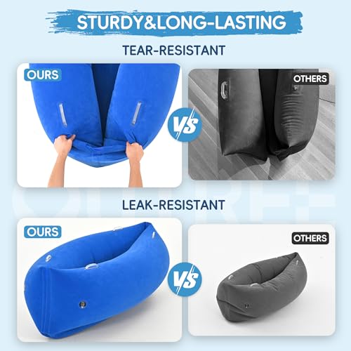 OUTREE Sensory Chair for Kids,60" Includes Electric Air Pump,Inflatable Sensory pod for Children, Sensory Toys for Kids with Autism,Sensory Peapod,Blue - Image 4