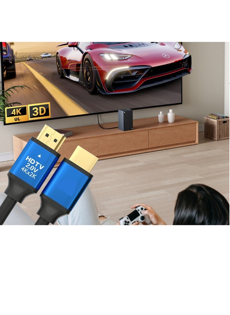 سبرينترز - كابل HDMI بطول ٣ أمتار يدعم تقنية 4K ومعيار HDMI 2.0 عالي السرعة بدقة 4K@60Hz، يمكن استخدامه لربط الأجهزة التي تدعم الفيديو عالي الوضوح مثل جهاز  وأجهزة التلفزيون عالية الوضوح  وإكس بوكس وبلايستيشن - Image 1