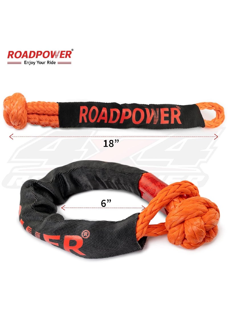 RoadPower Soft Shackle Synthetic Soft Rope Shackles For Winch Outdoor Activity With Storage Bag 14000 Kg Breaking Strength RP SS14 - Image 2