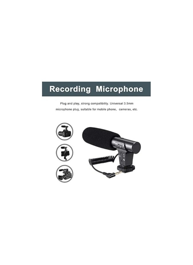 Generic - Vlogging Kit Included Bluetooth Remote, Mic, Mini Tripod Stand, LED Light & Phone Holder Clip for Making Videos/Recording YouTube Videos/Podcasting/Content Creation-Black - Image 1