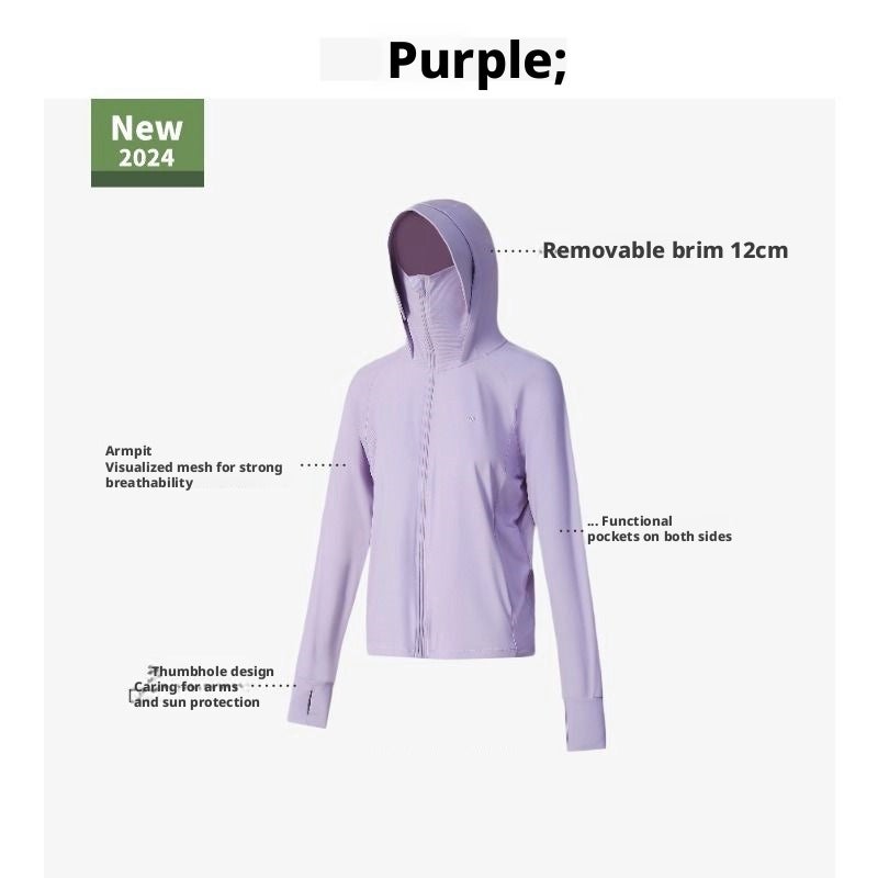 Women's UPF50+ Sun Protection Jacket, Ice Silk, Thin, Summer - Image 4