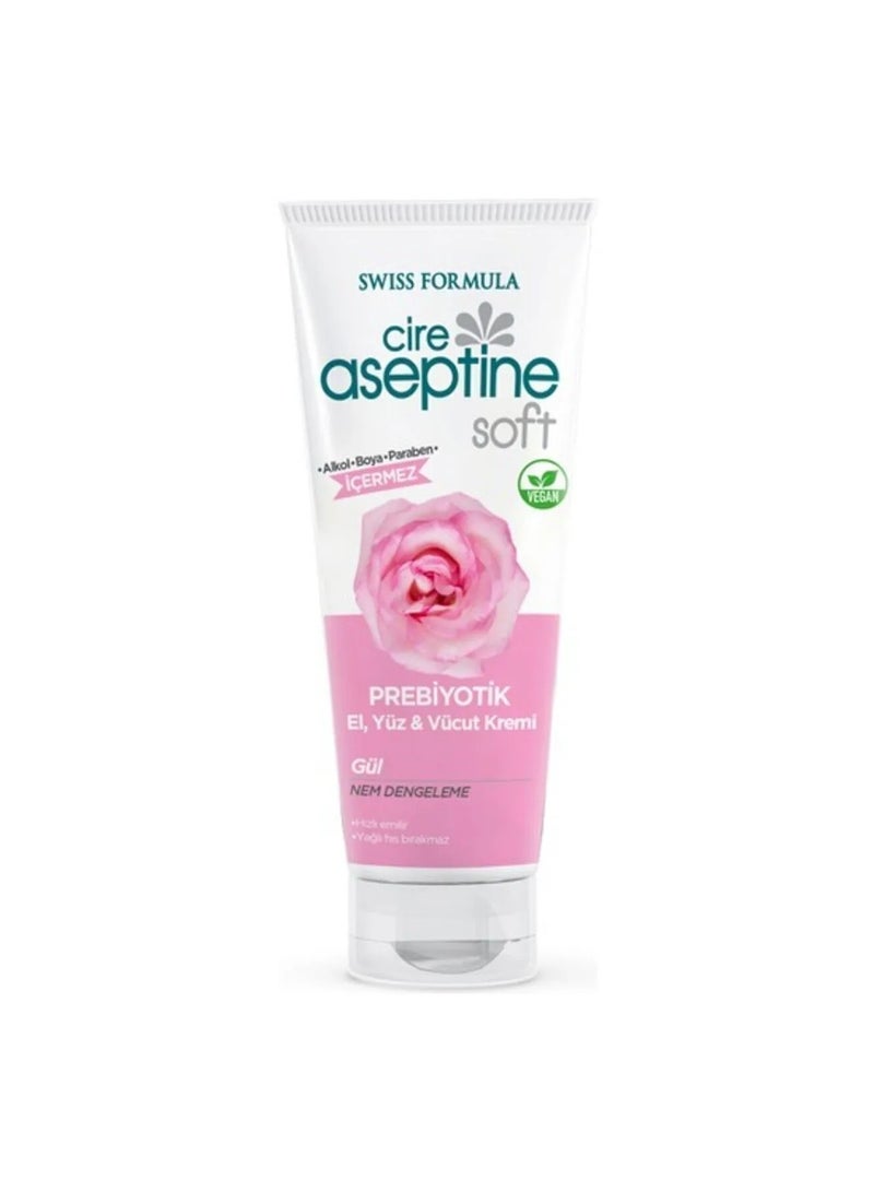 Cire Aseptine Rose Prebiotic Hand, Face & Body Cream – Moisture Balancing – Vegan – Made in Turkey – 75ml - Image 2