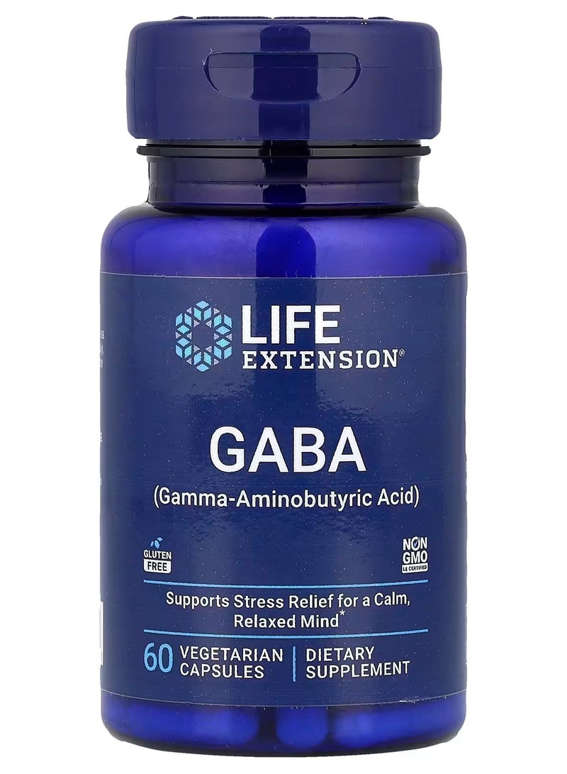 لايف إكستنشن، حمض غاما أمينوبوتيريك، 60 كبسولة نباتية - Image 1
