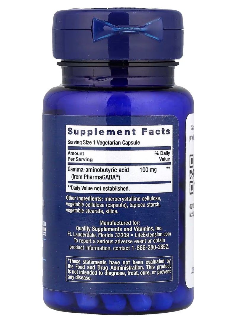 لايف إكستنشن، حمض غاما أمينوبوتيريك، 60 كبسولة نباتية - Image 2