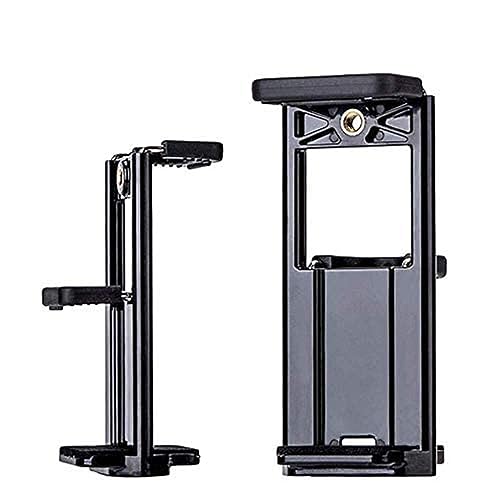 HANUMEX® 2-in-1 Tripod Mount Phone & Tablet Holder – Adjustable Clamp for and Tablets – Secure Grip Stand with Double Clip for Selfie, Video, and Photography – Compatible with Tripod - Image 2