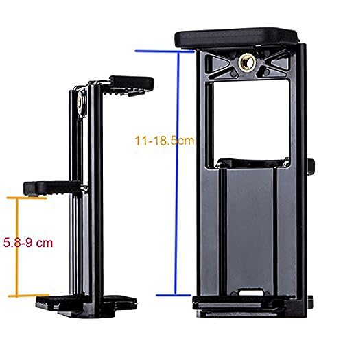 HANUMEX® 2-in-1 Tripod Mount Phone & Tablet Holder – Adjustable Clamp for and Tablets – Secure Grip Stand with Double Clip for Selfie, Video, and Photography – Compatible with Tripod - Image 4