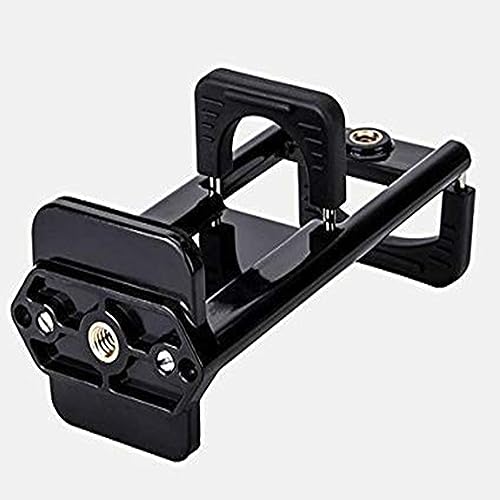 HANUMEX® 2-in-1 Tripod Mount Phone & Tablet Holder – Adjustable Clamp for and Tablets – Secure Grip Stand with Double Clip for Selfie, Video, and Photography – Compatible with Tripod - Image 1