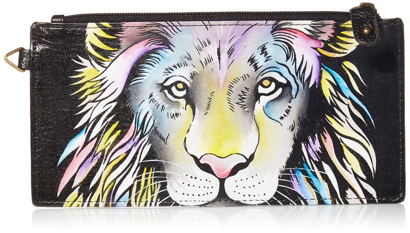 Anna by Anuschka Women's Hand Painted Genuine Leather Organizer Wallet - Lion Pride - Image 1