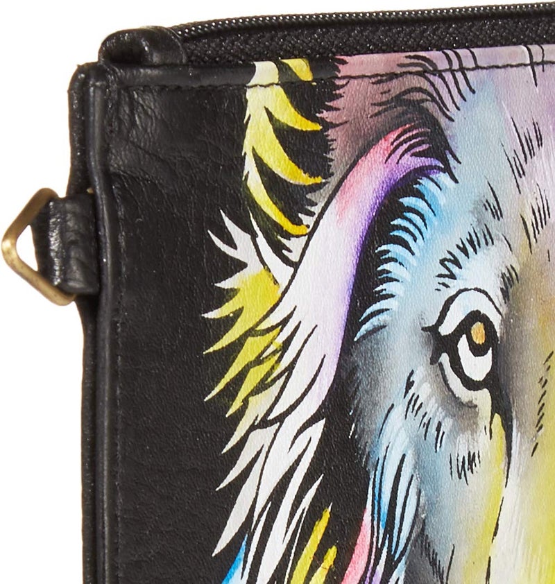 Anna by Anuschka Women's Hand Painted Genuine Leather Organizer Wallet - Lion Pride - Image 3