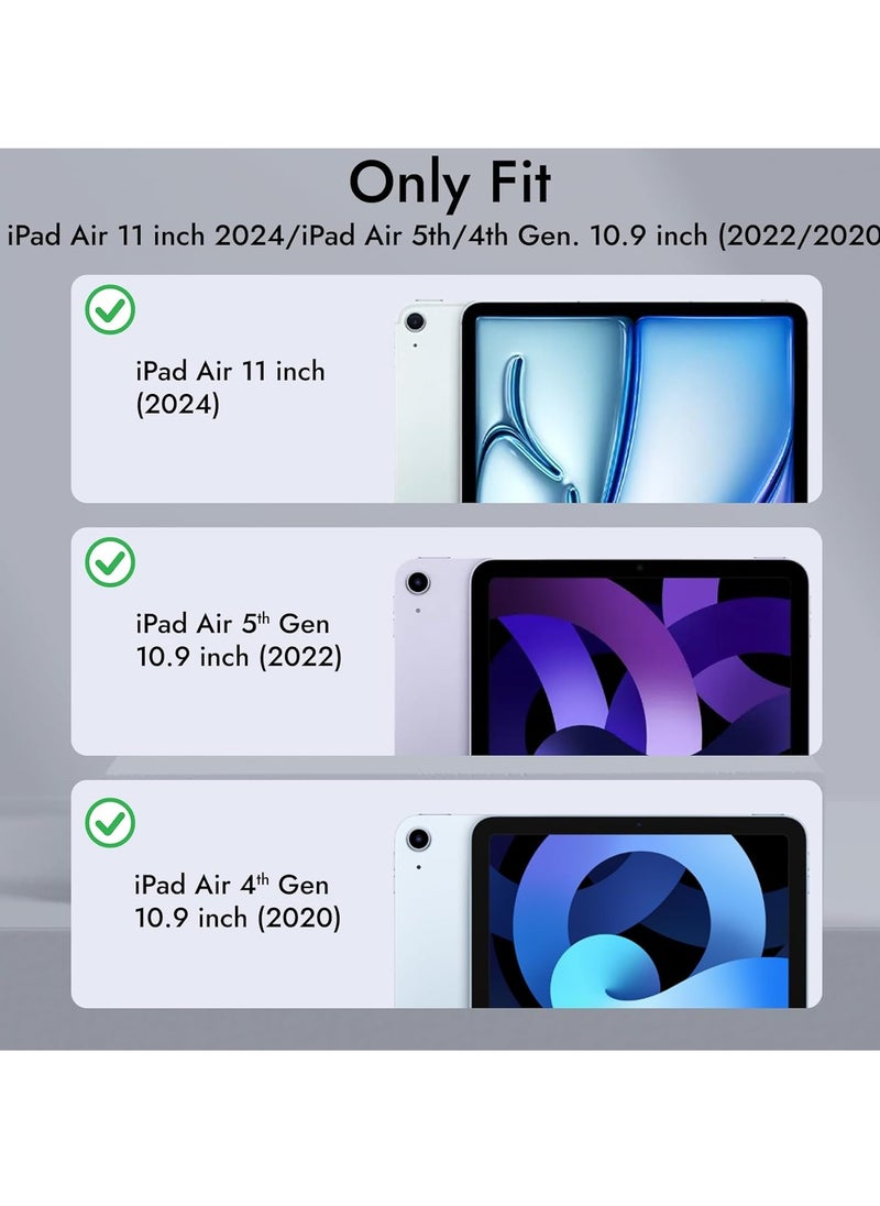 YoYoTech iPad Air 11 inch 2024 Case (M2) Chip 6th Generation (A2899/A2900/A2902) Case Flip Cover with Magnetic Closure Auto Wake/Sleep function having Pencil holder Slot  - Image 5