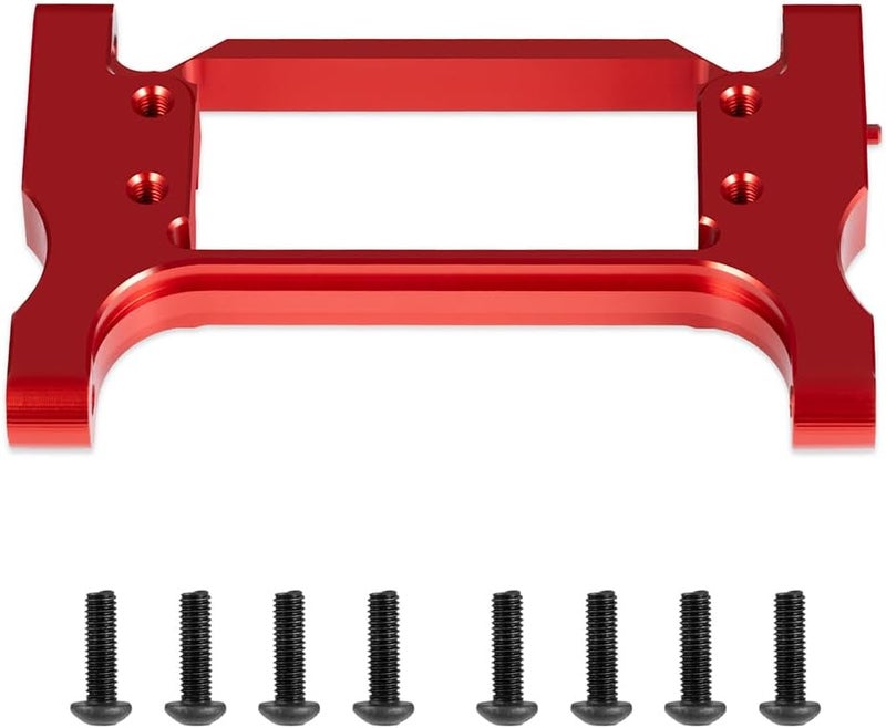 MOHERO Aluminum CNC Front Steering Servo Mount Upgrade Parts for 1/10 Scale TRX-4 Crawler Car (Red) - Image 4