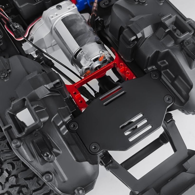 MOHERO Aluminum CNC Front Steering Servo Mount Upgrade Parts for 1/10 Scale TRX-4 Crawler Car (Red) - Image 2
