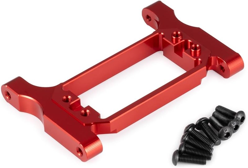 MOHERO Aluminum CNC Front Steering Servo Mount Upgrade Parts for 1/10 Scale TRX-4 Crawler Car (Red) - Image 1