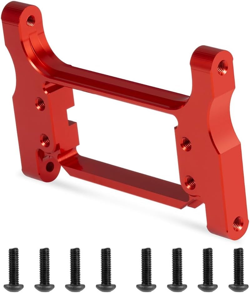 MOHERO Aluminum CNC Front Steering Servo Mount Upgrade Parts for 1/10 Scale TRX-4 Crawler Car (Red) - Image 3