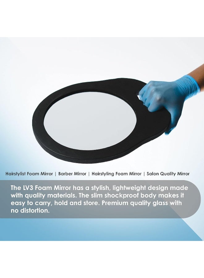 L3 Foam Mirror - Premium Quality Glass - Use for Hair Cuts and Shaving - Elegant and Stylish Design - Slim and Shockproof - Self Cut Mirror - Image 3