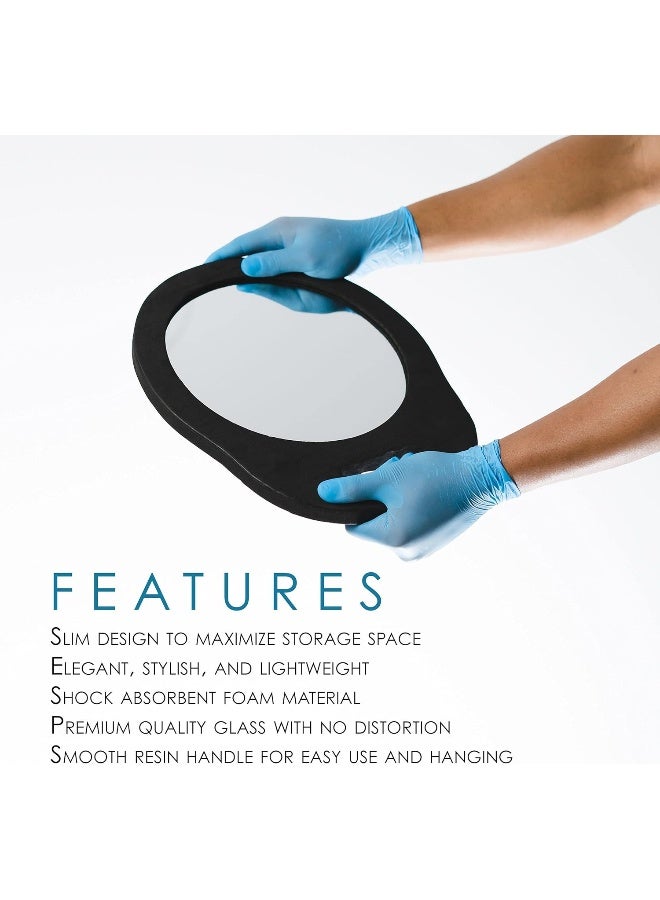 L3 Foam Mirror - Premium Quality Glass - Use for Hair Cuts and Shaving - Elegant and Stylish Design - Slim and Shockproof - Self Cut Mirror - Image 2