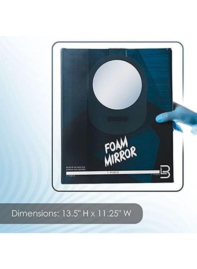 L3 Foam Mirror - Premium Quality Glass - Use for Hair Cuts and Shaving - Elegant and Stylish Design - Slim and Shockproof - Self Cut Mirror - Image 4