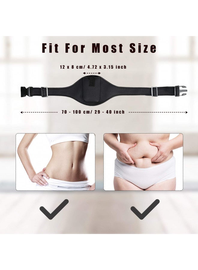 Weewooday Mic Belt with Anti Dropping Strap, Neoprene Microphone Carrier Pouch Adjustable Sweat Absorbent Belt Waistband Bag for Vertical Mic Fitness Teacher Speaker Theatre (Black)  - Image 5