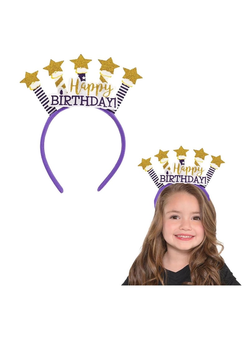 Excefore - Birthday Crown Girls Kids, Happy Birthday Headband Baby Princess Crown Party Hair Accessories for Happy Birthday Party Supplies, Favors, Birthday Decorations Girl, Party Hats for Girls - Image 1