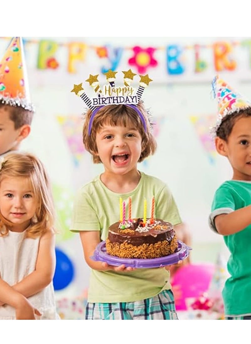 Excefore - Birthday Crown Girls Kids, Happy Birthday Headband Baby Princess Crown Party Hair Accessories for Happy Birthday Party Supplies, Favors, Birthday Decorations Girl, Party Hats for Girls - Image 1