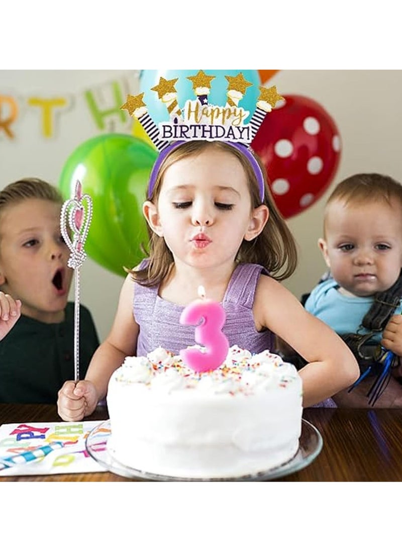 Excefore - Birthday Crown Girls Kids, Happy Birthday Headband Baby Princess Crown Party Hair Accessories for Happy Birthday Party Supplies, Favors, Birthday Decorations Girl, Party Hats for Girls - Image 1