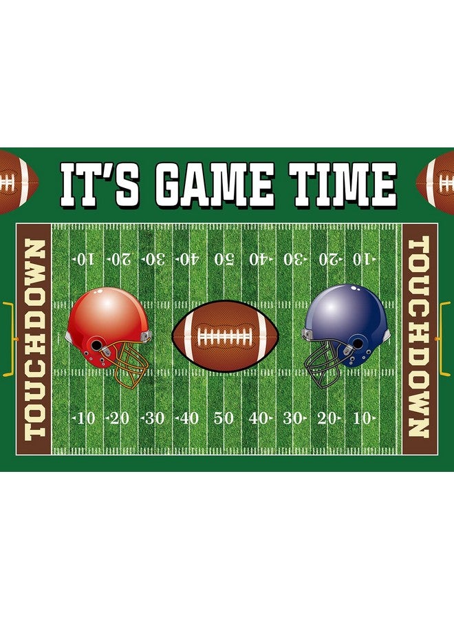 Cenven Football Backdrop It's Game Time Party Backdground Football Birthday Banner Touchdown Football Party Decorations Boy Birthday Party Backdrop 8x6FT - Image 2